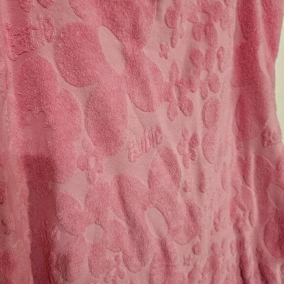 Barbie X Forever 21 Mini Bodycon Dress Bubblegum Pink French Terrycloth Sz M - Picture 5 of 6